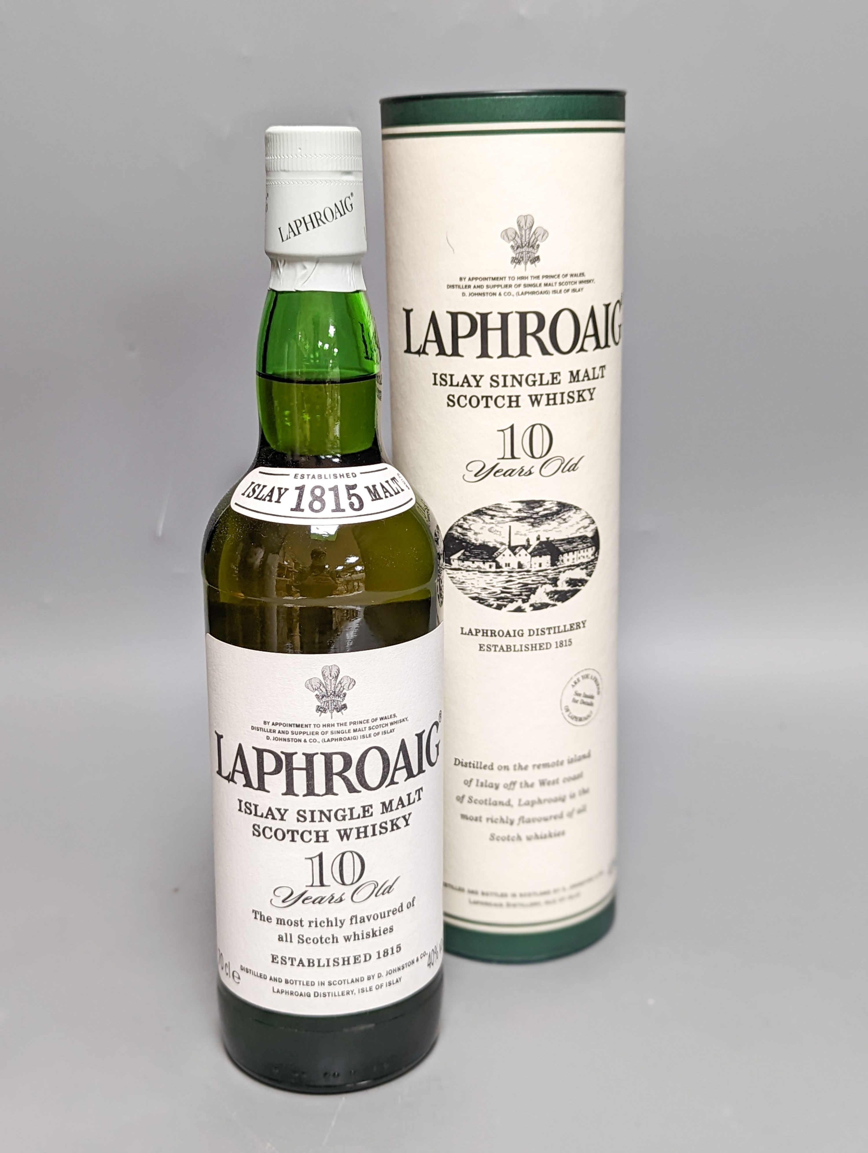 Four assorted single malt whiskies including Laphroaig 10 year old, Ardmore, Clynelish 14 year old and Highland Park aged 12 years, all boxed.